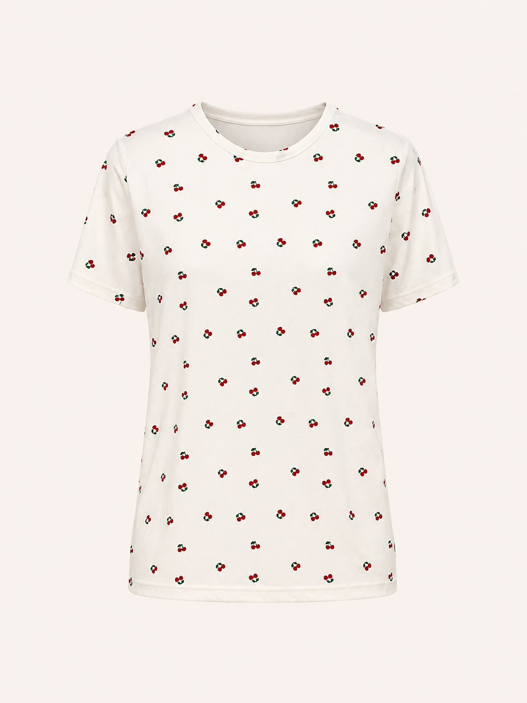 Beyaz Cherry Pijama Takım BG-0028