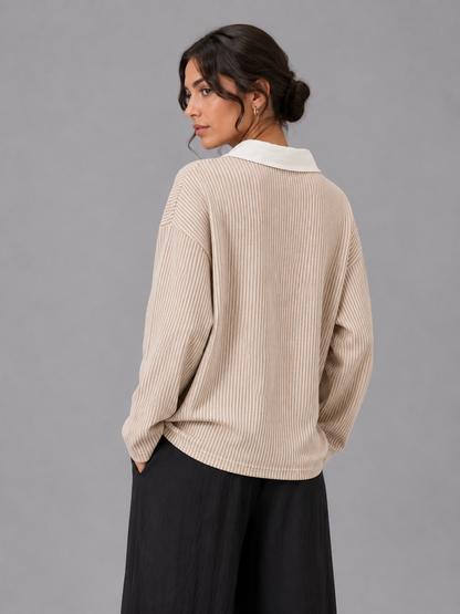 Lines Polo Yaka Sweatshirt BG-0044