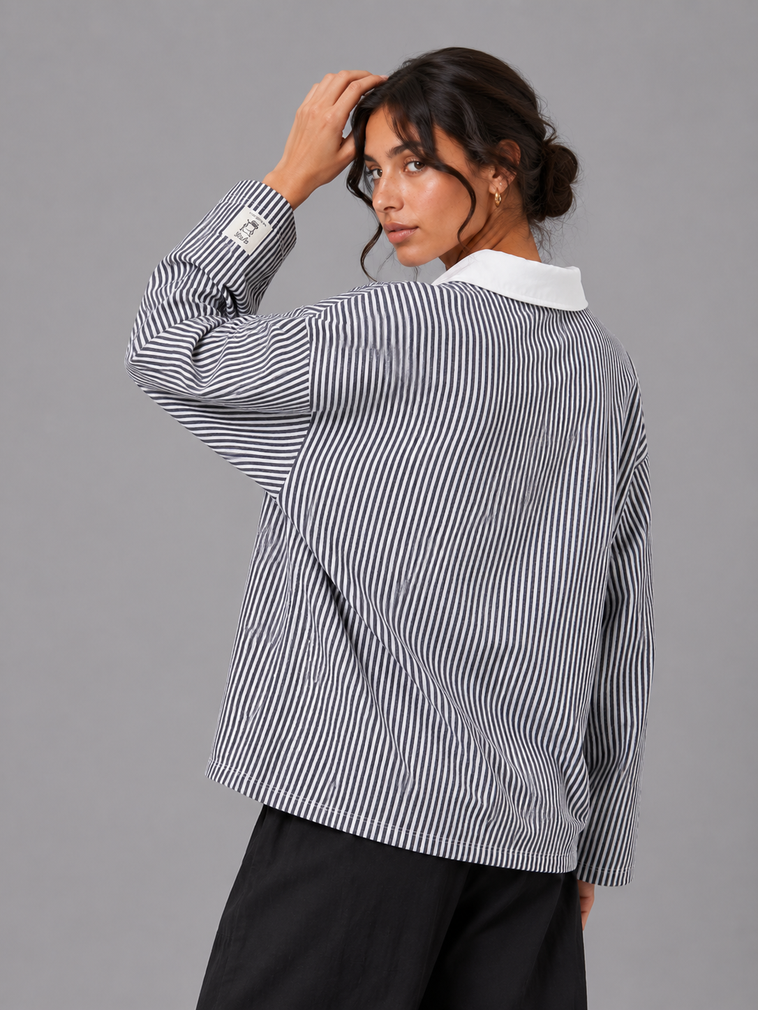 Lines Polo Yaka Sweatshirt BG-0046