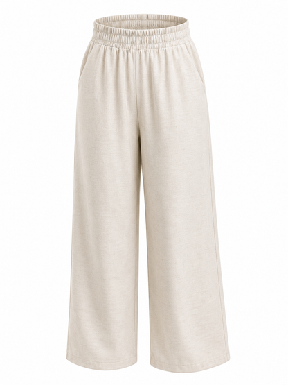 Krem Lucky Keten Pantolon