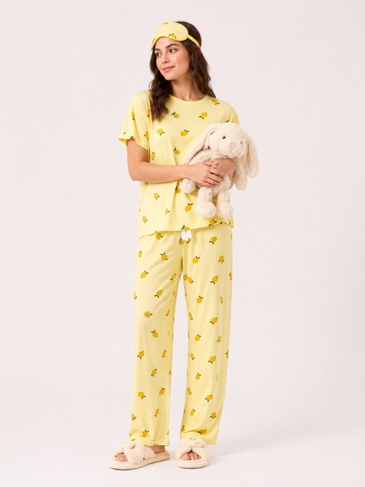 Sarı Lemon Pijama Takım BG-0027
