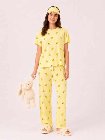 Sarı Lemon Pijama Takım BG-0027