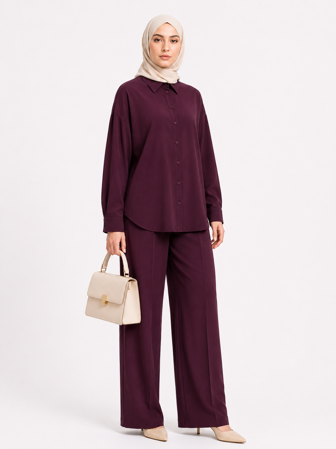 Bordo Bello Düğmeli Takım BG-0022
