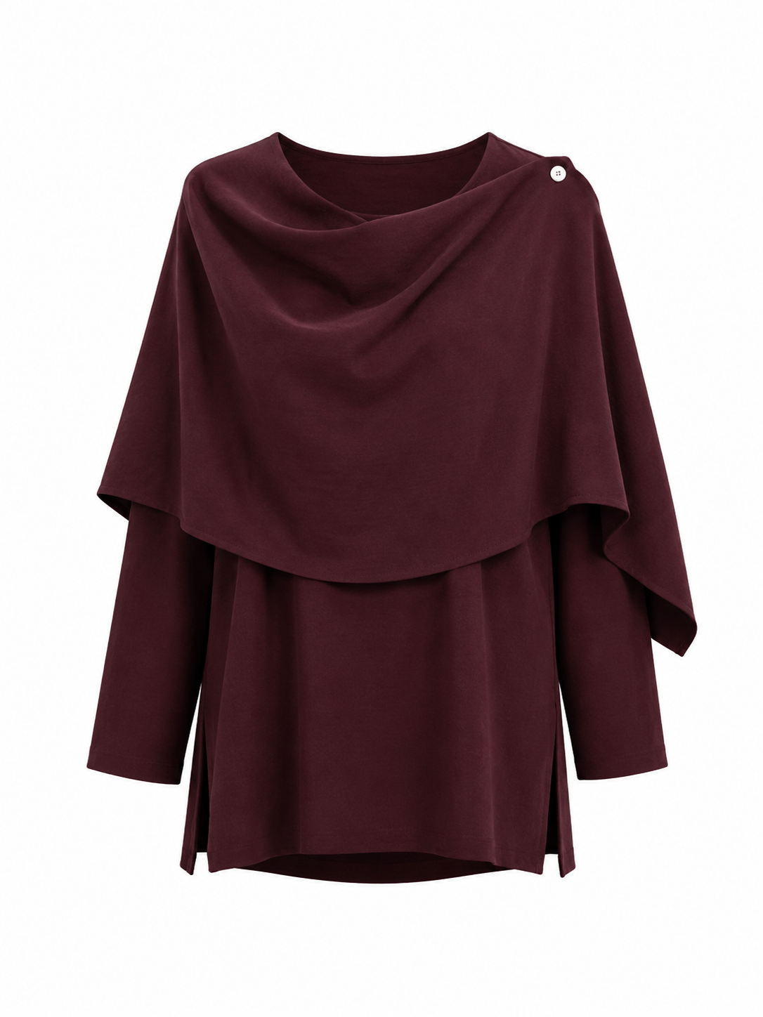 Bordo Rumbai Pelerin Detay Takım BG-0018