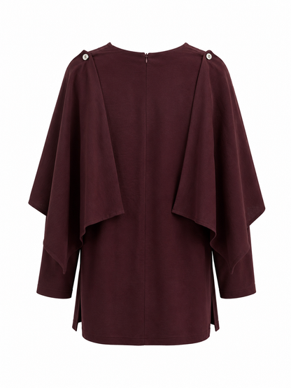 Bordo Rumbai Pelerin Detay Takım BG-0018