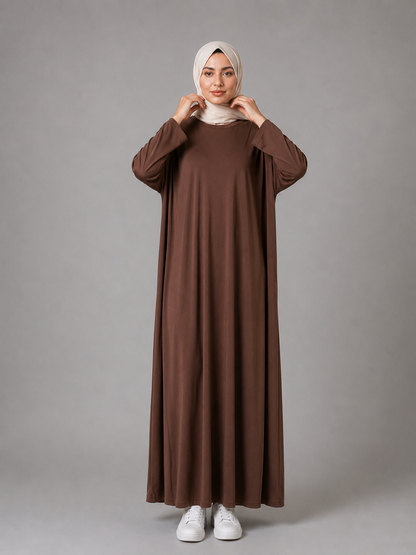 Kahverengi Soyaya Elbise BG-0058