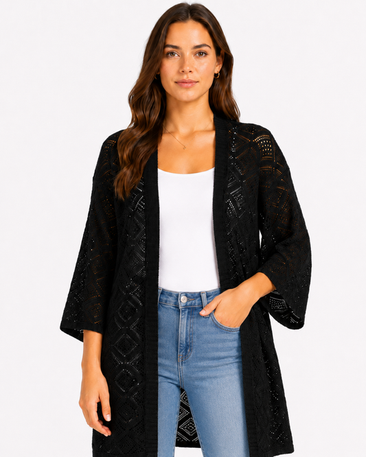 Siyah Mira Triko Hırka BG-0002