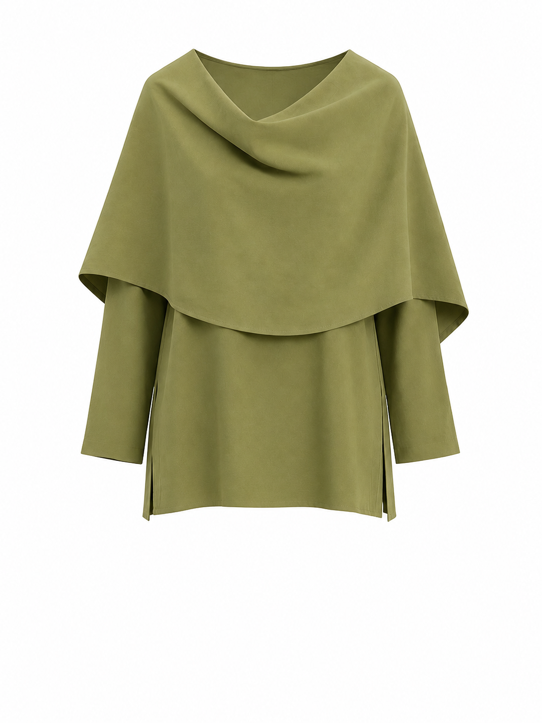 Haki Rumbai Pelerin Detay Takım BG-0017