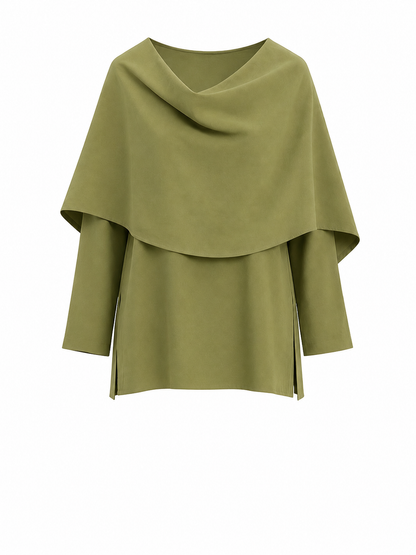 Haki Rumbai Pelerin Detay Takım BG-0017